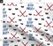 Hockey, Large Scale, Eat, Sleep, Red, Blue, Nursery, Sports, Ice, Rink, Pucks Custom Printed Fabric by Spoonflower Various Fabrics by the Yard or Fat Quarter